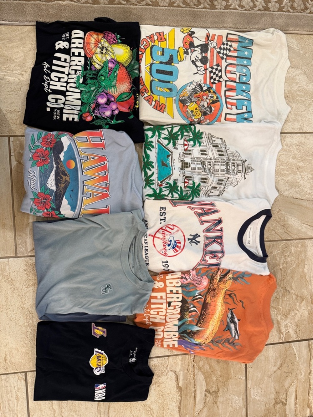 Abercrombie & Fitch Kids Orange Fish Graphic Tee